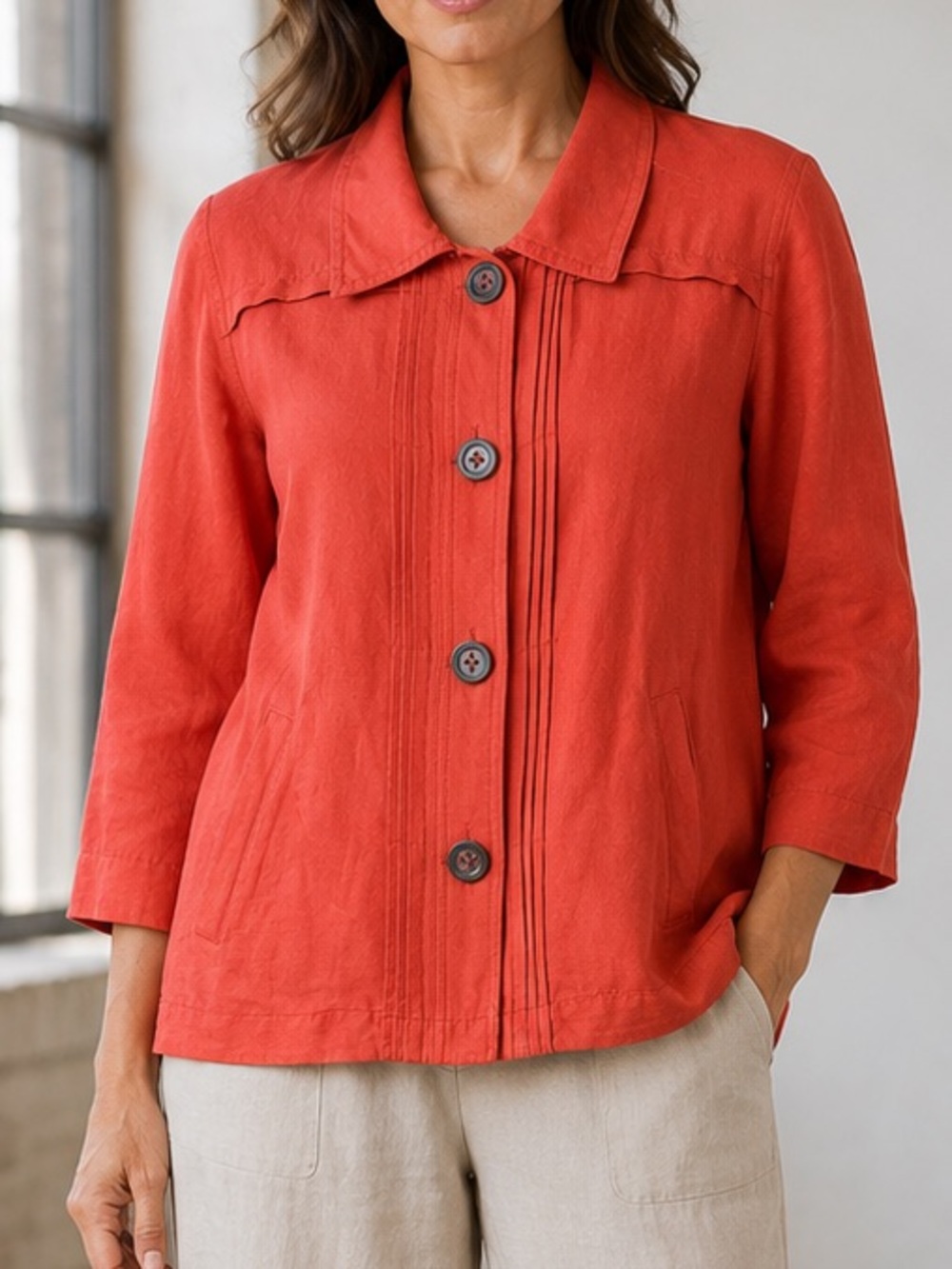 Christopher & Banks linen blend jacket.